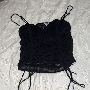 Black Princess Polly Crop-top